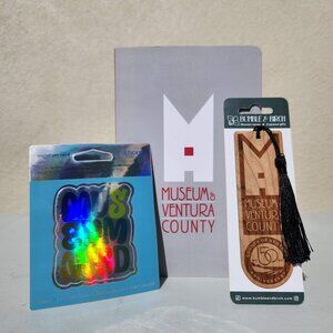 Ventura County Library Gift Set Journal Notebook Wooden Bookmark Museum Nerd